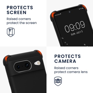 Husa Kwmobile cu jnur pentru Google Pixel 8, Negru, Silicon, 61867.01 - Img 4