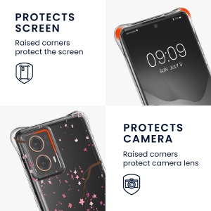 Husa Kwmobile cu jnur pentru Motorola Moto G85, Multicolor, Silicon, KWM000022TT001C - Img 4
