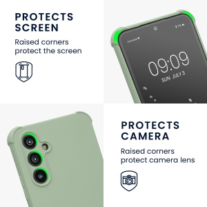 Husa Kwmobile cu jnur pentru Samsung Galaxy A54 5G, Verde deschis, Silicon, 60805.172 - Img 4
