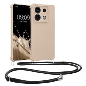 Husa Kwmobile cu jnur pentru Xiaomi Redmi Note 13 Pro 5G, Crem, Silicon, KWM000020NG002C - Img 1