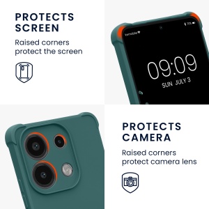 Husa Kwmobile cu jnur pentru Xiaomi Redmi Note 13, Verde, Silicon, KWM000020NE001C - Img 4