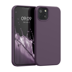 Husa Kwmobile pentru Apple iPhone 13, Mov inchis, Silicon, KWM000013OV090C - Img 1