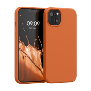 Husa Kwmobile pentru Apple iPhone 13, Portocaliu, Silicon, KWM000013OV089C - Img 1