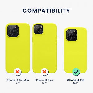 Husa kwmobile pentru Apple iPhone 14 Pro, Silicon, Galben, 59077.149 - Img 3