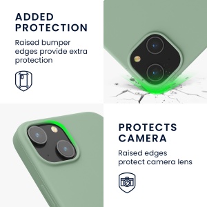 Husa Kwmobile pentru Apple iPhone 14, Verde deschis, Silicon, KWM000016NI044C - Img 4