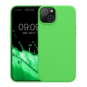 Husa Kwmobile pentru Apple iPhone 15 Plus, Verde, Silicon, KWM000020CB010C - Img 2