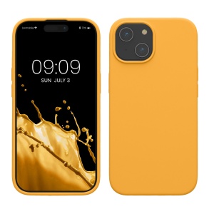 Husa Kwmobile pentru Apple iPhone 15, Portocaliu, Silicon, KWM000020CA012C - Img 1