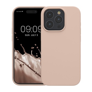Husa Kwmobile pentru Apple iPhone 15 Pro, Crem, Silicon, KWM000020CC014C - Img 2