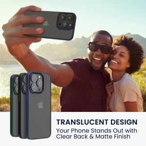 Husa Kwmobile pentru Apple iPhone 15 Pro Max, Albastru/Transparent, Policarbonat, 61964.17 - Img 4
