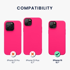 Husa Kwmobile pentru Apple iPhone 15, Roz, Silicon, 61953.77 - Img 6