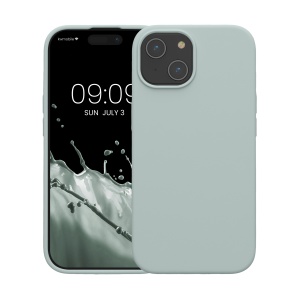 Husa Kwmobile pentru Apple iPhone 15, Verde deschis, Silicon, KWM000020CA013C - Img 2