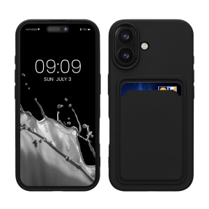Husa Kwmobile pentru Apple iPhone 16, Negru, Silicon, KWM000022UF001C - Img 1