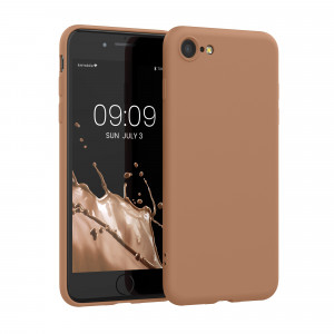 Husa kwmobile pentru Apple iPhone SE 3/iPhone 8/iPhone 7, Silicon, Maro, 49979.246 - Img 1