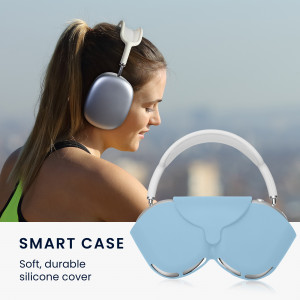 Husa Kwmobile pentru casti Apple Airpods Max, Albastru, Silicon, 59791.23 - Img 7