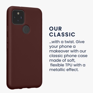Husa Kwmobile pentru Google Pixel 5, Rosu inchis, Silicon, KWM0000120Q011C - Img 3