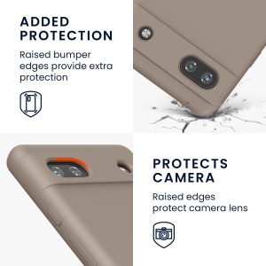 Husa Kwmobile pentru Google Pixel 6a, Bej, Silicon, KWM000015FZ045C - Img 3