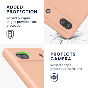 Husa Kwmobile pentru Google Pixel 6a, Crem, Silicon, KWM000015FZ057C - Img 3