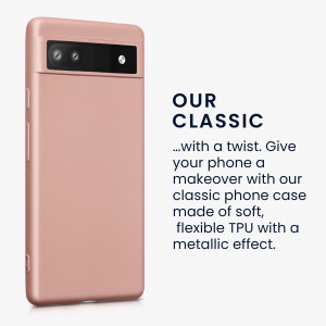 Husa Kwmobile pentru Google Pixel 6a, Silicon, Rose Gold, 57960.31 - Img 4