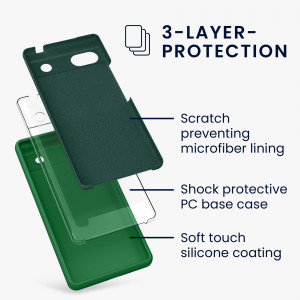 Husa Kwmobile pentru Google Pixel 6a, Silicon, Verde, 57815.227 - Img 3