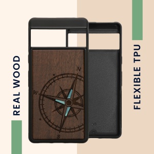 Husa Kwmobile pentru Google Pixel 7, Maro, Lemn/Silicon, 60757.04 - Img 3