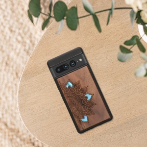 Husa Kwmobile pentru Google Pixel 7 Pro, Maro/Albastru, Lemn, KWM000018ED006C - Img 5
