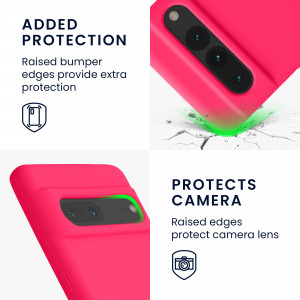 Husa kwmobile pentru Google Pixel 7 Pro, Silicon, Roz, 59452.77 - Img 4