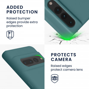 Husa kwmobile pentru Google Pixel 7 Pro, Silicon, Verde, 59452.207 - Img 4
