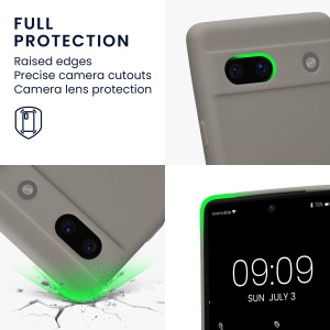 Husa Kwmobile pentru Google Pixel 7a, Bej, Silicon, KWM000019YF043C - Img 4