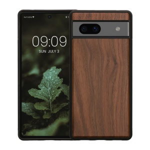 Husa Kwmobile pentru Google Pixel 7a, Maro, Lemn/Silicon, 61602.18 - Img 2