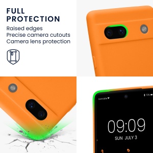 Husa Kwmobile pentru Google Pixel 7a, Portocaliu, Silicon, 61598.15 - Img 4