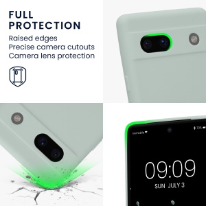 Husa Kwmobile pentru Google Pixel 7a, Verde deschis, Silicon, 61598.2 - Img 4