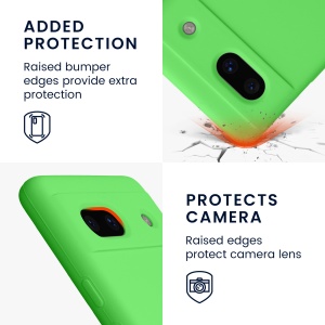 Husa Kwmobile pentru Google Pixel 7a, Verde, Silicon, KWM000019YE051C - Img 4