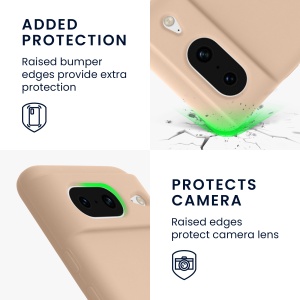 Husa Kwmobile pentru Google Pixel 8, Crem, Silicon, KWM000020JF017C - Img 10