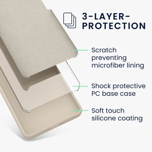 Husa Kwmobile pentru Google Pixel 8 Pro, Crem, Silicon, KWM0000208G019C - Img 9