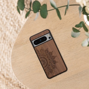 Husa Kwmobile pentru Google Pixel 8 Pro, Maro, Lemn/Silicon, 61876.01 - Img 5