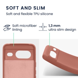 Husa Kwmobile pentru Google Pixel 8, Roz, Silicon, 61859.193 - Img 5