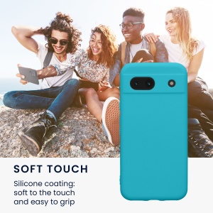 Husa Kwmobile pentru Google Pixel 8a, Albastru deschis, Silicon, KWM000020KU017C - Img 3