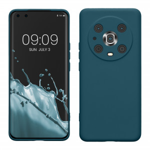 Husa kwmobile pentru Honor Magic5 Lite 5G, Silicon, Albastru, 57917.57 - Img 1