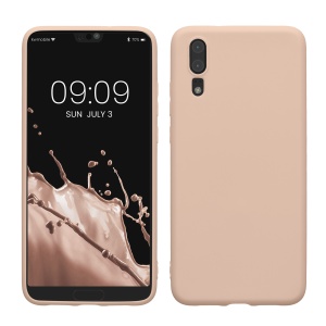 Husa Kwmobile pentru Huawei P20, Crem, Silicon, KWM000008PX012C - Img 1