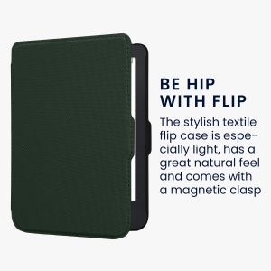 Husa Kwmobile pentru Kobo Clara 2E, Verde inchis, Nylon, KWM000023RP001C - Img 3