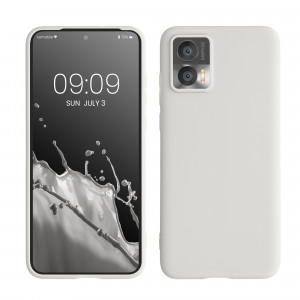 Husa kwmobile pentru Motorola Edge 30 Neo, Silicon, Alb, 60081.48 - Img 1