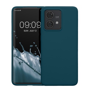 Husa Kwmobile pentru Motorola Edge 40 Neo, Verde inchis, Silicon, KWM000022NV007C - Img 2