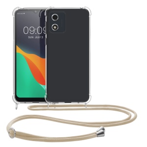Husa Kwmobile pentru Motorola Moto E13, Transparent/Auriu, Silicon, KWM000019ZE002C - Img 2