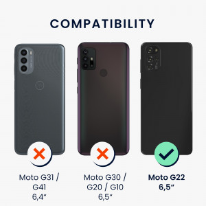Husa Kwmobile pentru Motorola Moto G22, Silicon, Negru, 58208.47 - Img 6