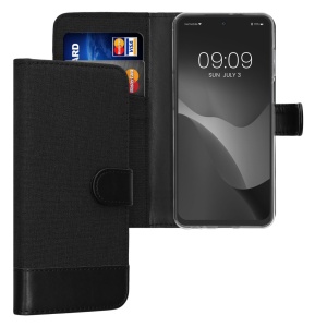 Husa Kwmobile pentru Motorola Moto G73, Negru, Textil/Silicon, 60833.73 - Img 1