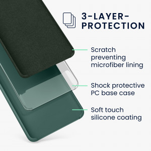 Husa kwmobile pentru OnePlus 10T , Silicon, Verde, 59638.166 - Img 3