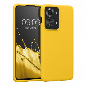Husa Kwmobile pentru OnePlus Nord 2T, Silicon, Galben, 58764.165 - Img 1