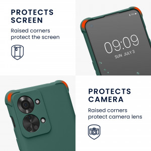Husa Kwmobile pentru OnePlus Nord 2T, Silicon, Verde, 58770.80 - Img 4
