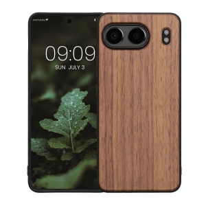 Husa Kwmobile pentru OnePlus Nord 4, Maro, Lemn/Silicon, KWM000022VL001C - Img 2