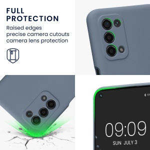 Husa Kwmobile pentru OPPO A74 5G/A54 5G, Albastru inchis, Silicon, KWM0000157U020C - Img 3